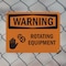 Signmission Rotating Equipment OSHA Warning Sign, Plastic, 10in W x 7in L, 2PK OS-2PACK-WS-P-710-L-12828 - alternate 6